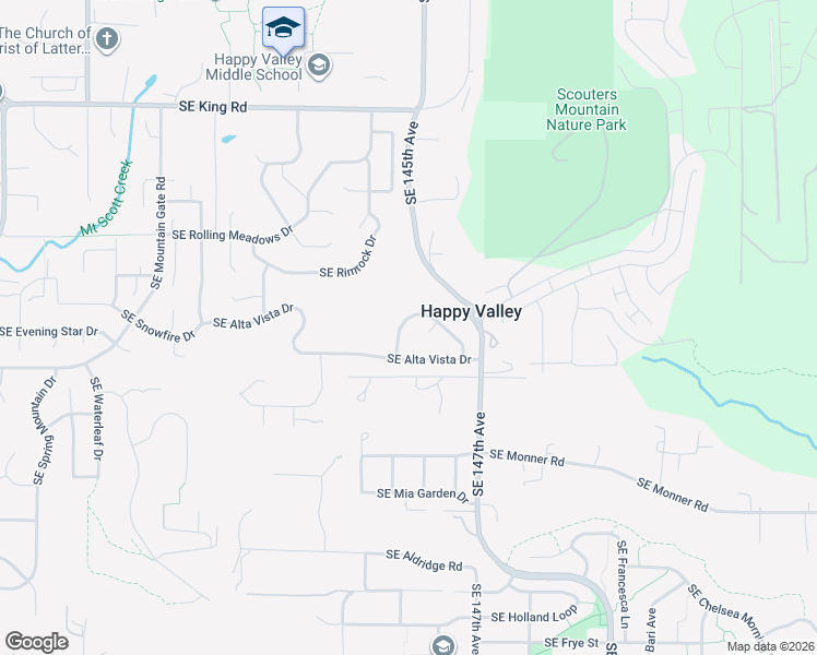 map of restaurants, bars, coffee shops, grocery stores, and more near 11417 Southeast Norwood Loop in Happy Valley