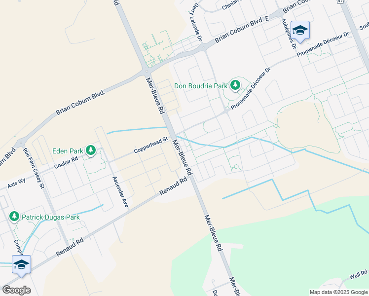 map of restaurants, bars, coffee shops, grocery stores, and more near 703C Amberwing Private in Ottawa