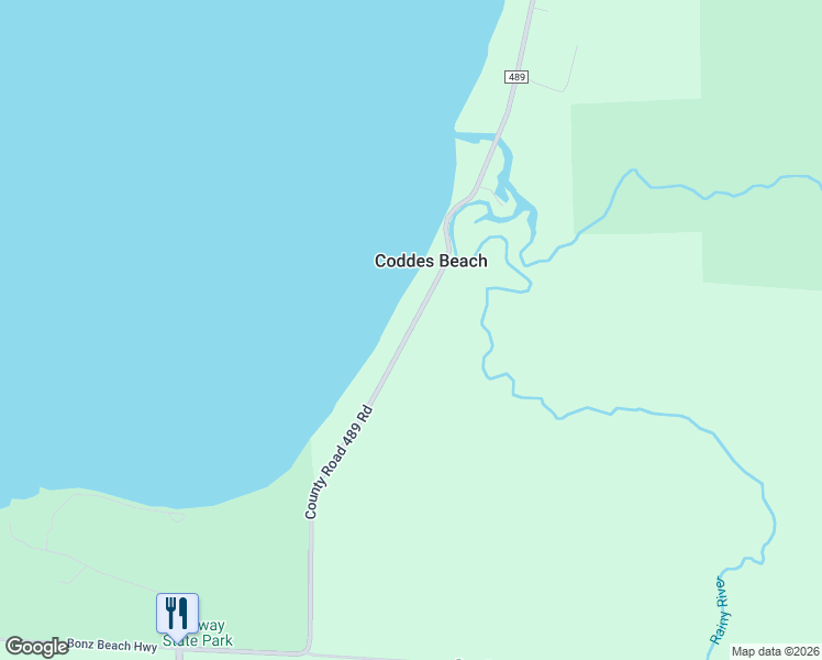 map of restaurants, bars, coffee shops, grocery stores, and more near 3000 County Road 489 Road in Onaway