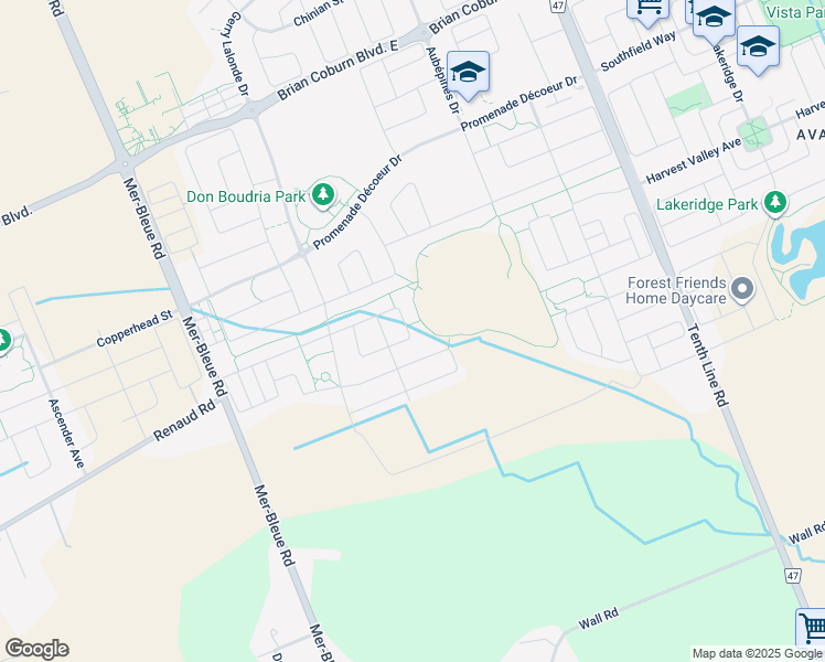 map of restaurants, bars, coffee shops, grocery stores, and more near 152 Bartonia Circle in Ottawa