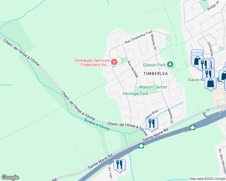 map of restaurants, bars, coffee shops, grocery stores, and more near 18 Rue Old Forest in Kirkland