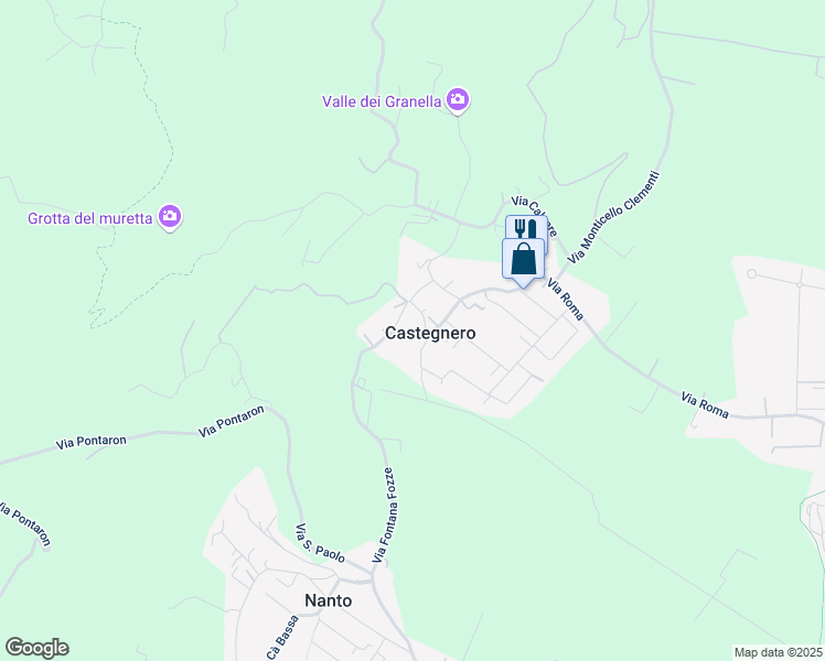 map of restaurants, bars, coffee shops, grocery stores, and more near in Castegnero