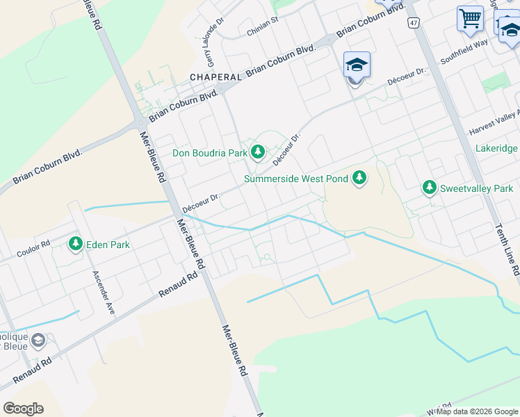 map of restaurants, bars, coffee shops, grocery stores, and more near 695 Jerome Jodoin Drive in Ottawa