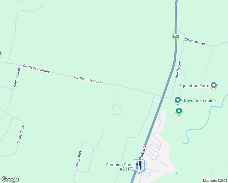 map of restaurants, bars, coffee shops, grocery stores, and more near 184 Chemin des Arbres in Rigaud