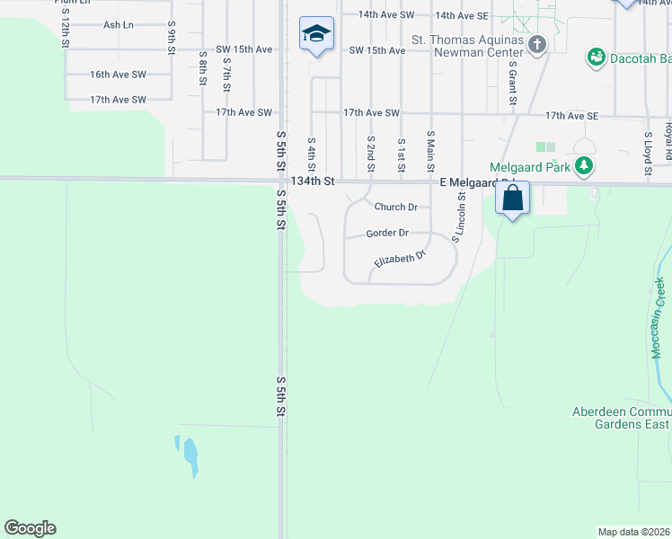 map of restaurants, bars, coffee shops, grocery stores, and more near 1863-1883 Eisenhower Circle in Aberdeen
