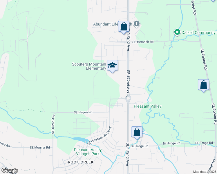 map of restaurants, bars, coffee shops, grocery stores, and more near 16860 Southeast Ardenwald Park Terrace in Happy Valley