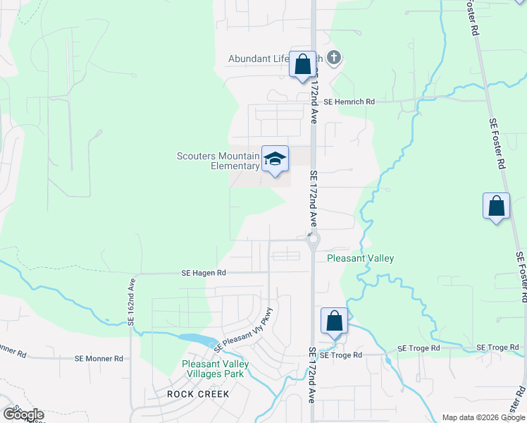 map of restaurants, bars, coffee shops, grocery stores, and more near 16848 Southeast Ardenwald Park Terrace in Happy Valley