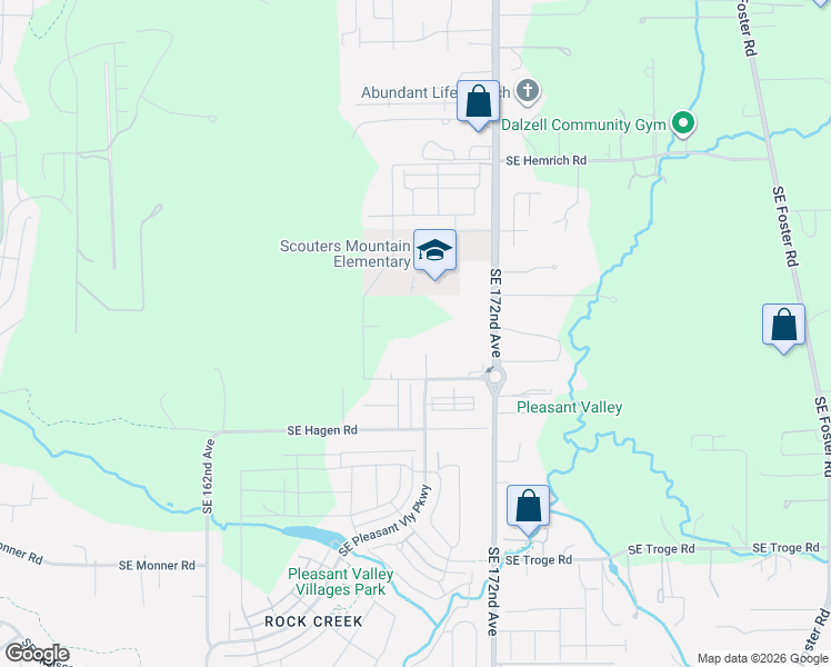 map of restaurants, bars, coffee shops, grocery stores, and more near 16848 Southeast Ardenwald Park Terrace in Happy Valley