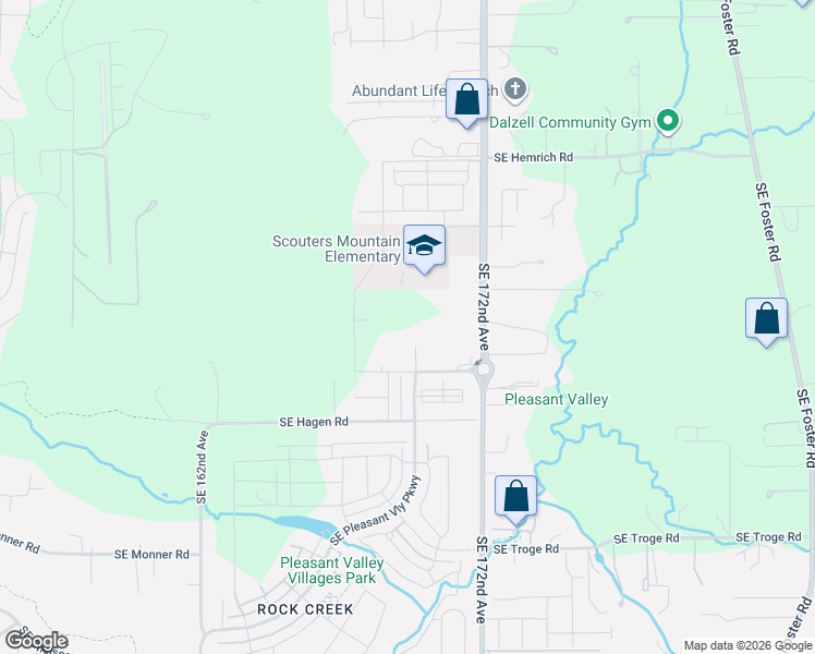map of restaurants, bars, coffee shops, grocery stores, and more near 16854 Southeast Ardenwald Park Terrace in Happy Valley