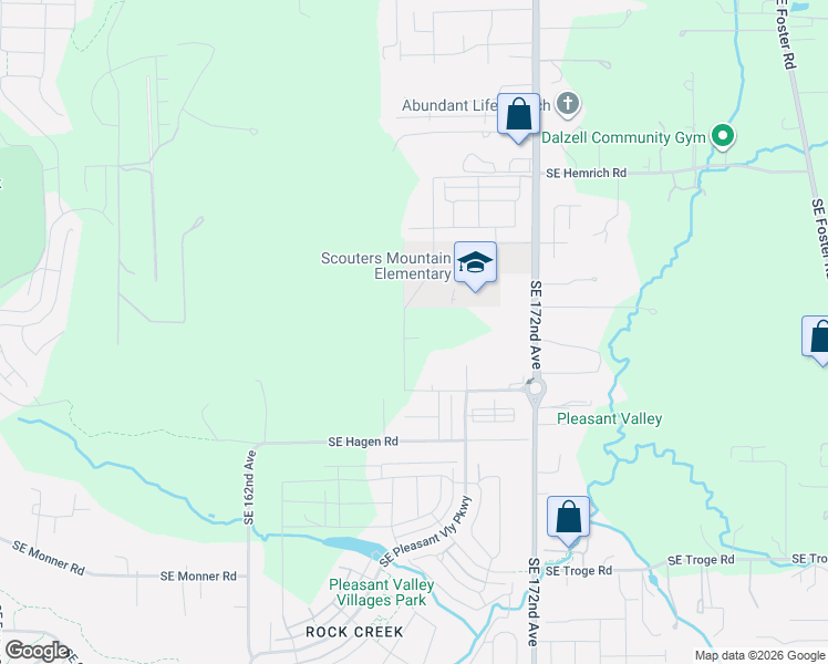 map of restaurants, bars, coffee shops, grocery stores, and more near 11130 Southeast 162nd Avenue in Happy Valley