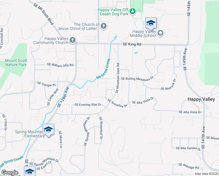 map of restaurants, bars, coffee shops, grocery stores, and more near 13405 SE Blaze Dr in Happy Valley