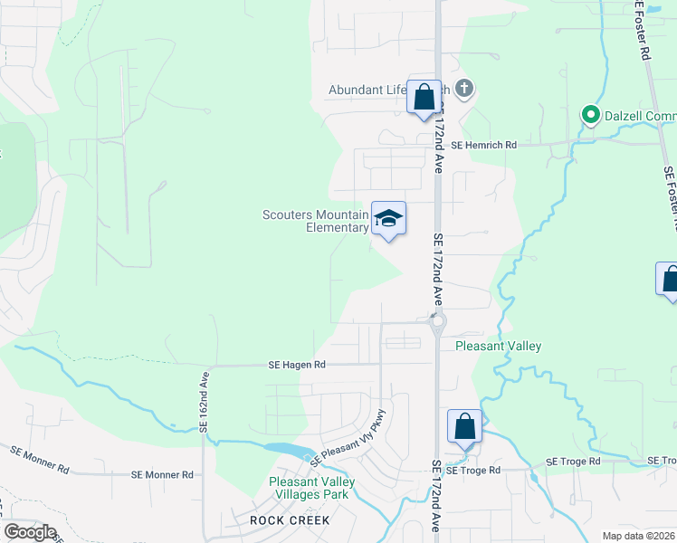 map of restaurants, bars, coffee shops, grocery stores, and more near 11114 Southeast 162nd Avenue in Happy Valley