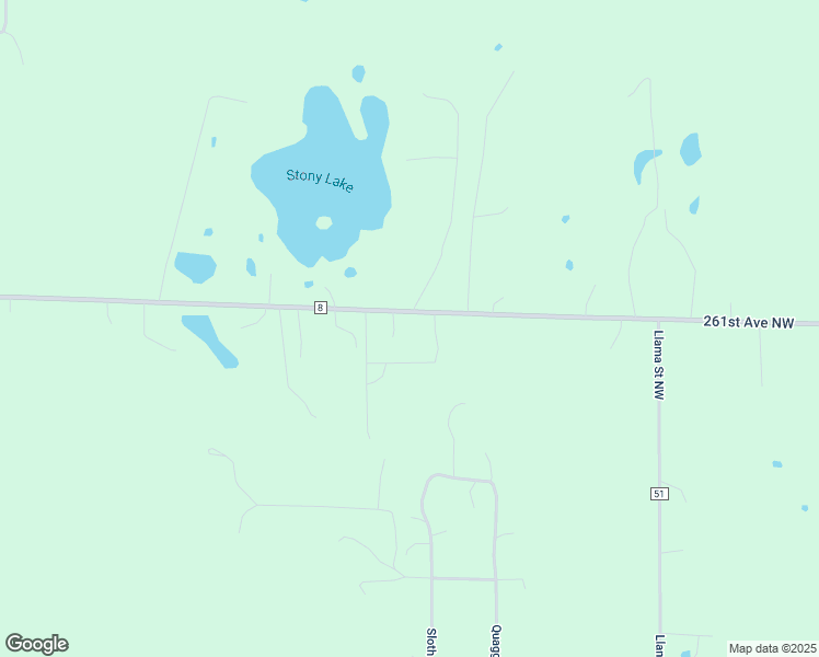 map of restaurants, bars, coffee shops, grocery stores, and more near 8760 261st Avenue Northwest in Zimmerman