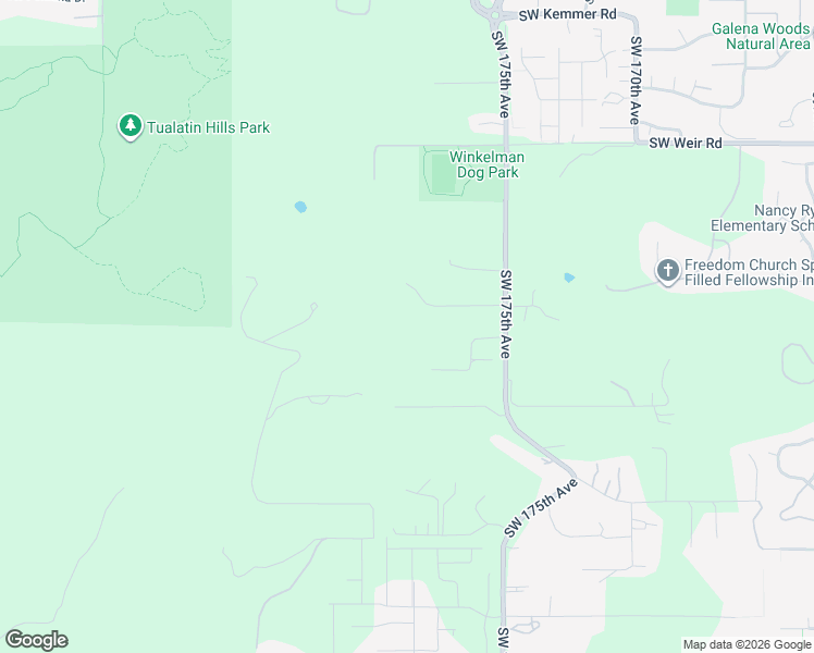 map of restaurants, bars, coffee shops, grocery stores, and more near 10735 Southwest 175th Avenue in Beaverton