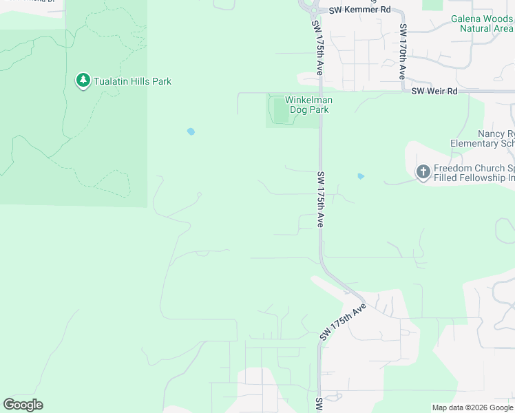 map of restaurants, bars, coffee shops, grocery stores, and more near 10735 Southwest 175th Avenue in Beaverton