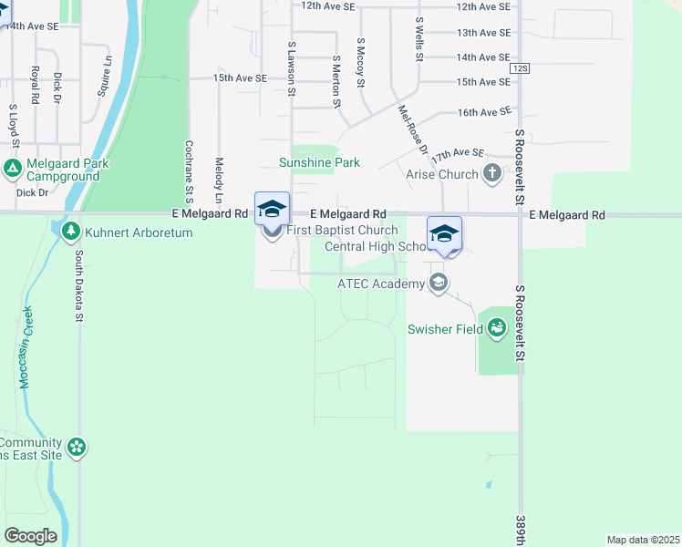 map of restaurants, bars, coffee shops, grocery stores, and more near Miller Lane in Aberdeen