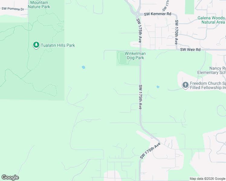 map of restaurants, bars, coffee shops, grocery stores, and more near 10567 Southwest 175th Avenue in Beaverton