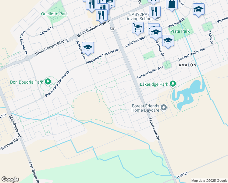 map of restaurants, bars, coffee shops, grocery stores, and more near in Ottawa