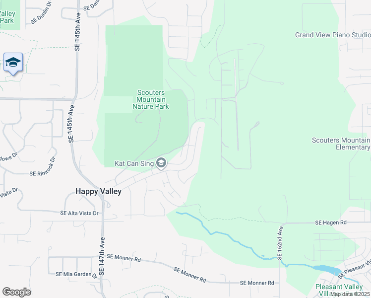 map of restaurants, bars, coffee shops, grocery stores, and more near 11008 Southeast Fieldcraft Pass in Happy Valley