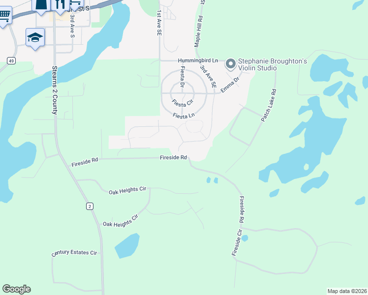 map of restaurants, bars, coffee shops, grocery stores, and more near 1010 2nd Avenue Southeast in Cold Spring