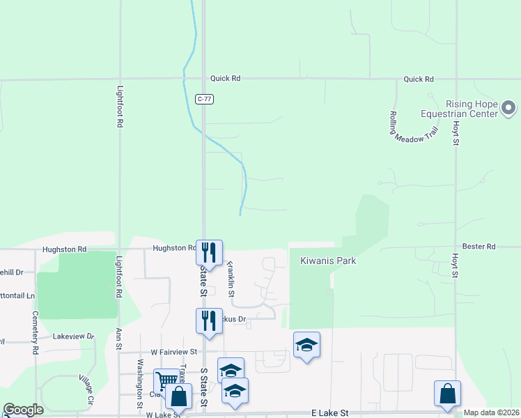map of restaurants, bars, coffee shops, grocery stores, and more near Dooley Drive in Harbor Springs