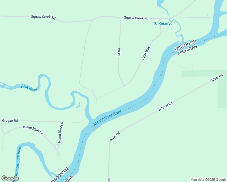 map of restaurants, bars, coffee shops, grocery stores, and more near N13741 Ila Road in Wausaukee