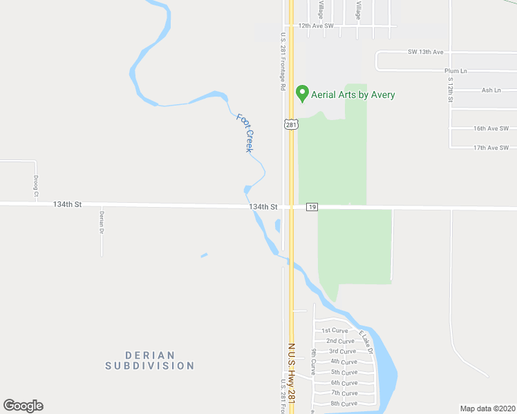 map of restaurants, bars, coffee shops, grocery stores, and more near 134th Street in Aberdeen