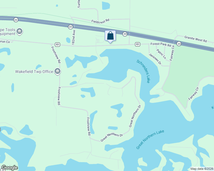 map of restaurants, bars, coffee shops, grocery stores, and more near 22292 Great Northern Drive in Cold Spring