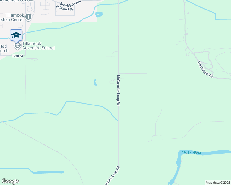 map of restaurants, bars, coffee shops, grocery stores, and more near 1590 McCormick Loop Road in Tillamook