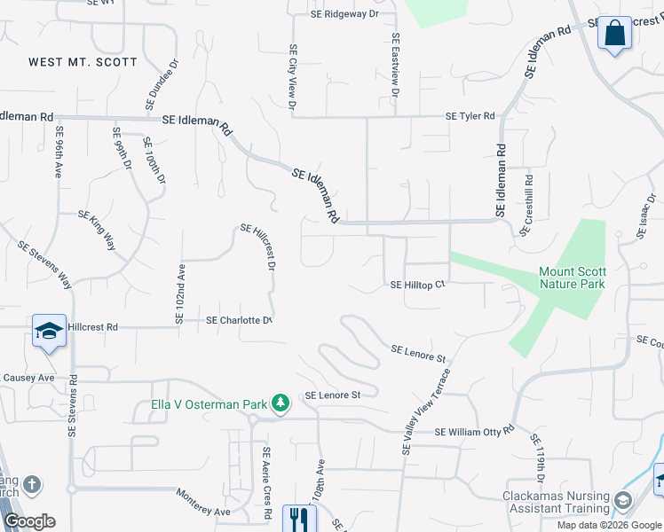 map of restaurants, bars, coffee shops, grocery stores, and more near 10646 Southeast Turnberry Loop in Happy Valley