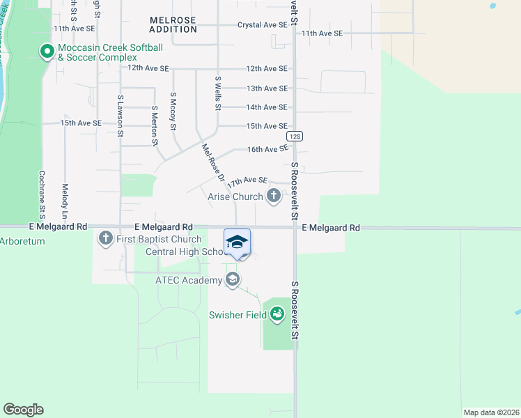 map of restaurants, bars, coffee shops, grocery stores, and more near 1741 Park Street in Aberdeen
