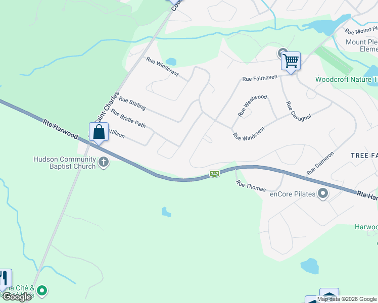 map of restaurants, bars, coffee shops, grocery stores, and more near 190 Rue Fairhaven in Hudson