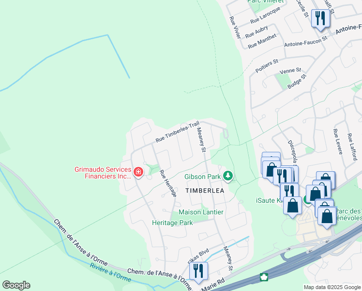 map of restaurants, bars, coffee shops, grocery stores, and more near 30 Rue Beaubois in Kirkland