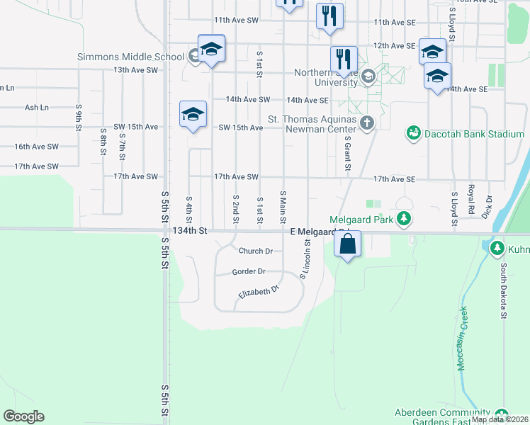 map of restaurants, bars, coffee shops, grocery stores, and more near in Aberdeen