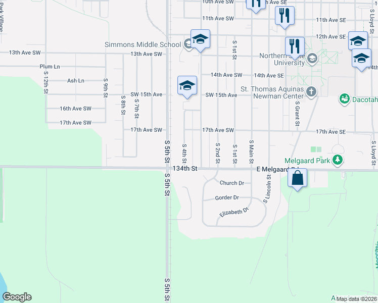 map of restaurants, bars, coffee shops, grocery stores, and more near 1700-1798 S 3rd St in Aberdeen