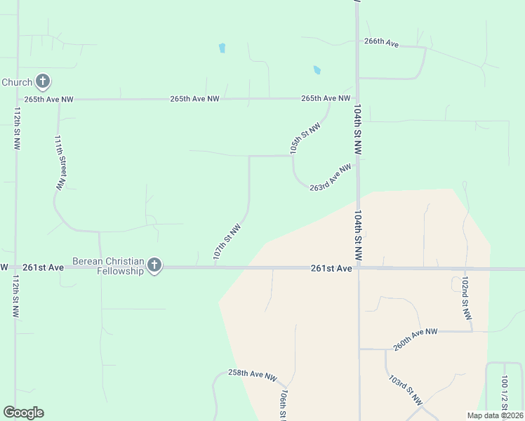 map of restaurants, bars, coffee shops, grocery stores, and more near 10497 263rd Avenue Northwest in Zimmerman