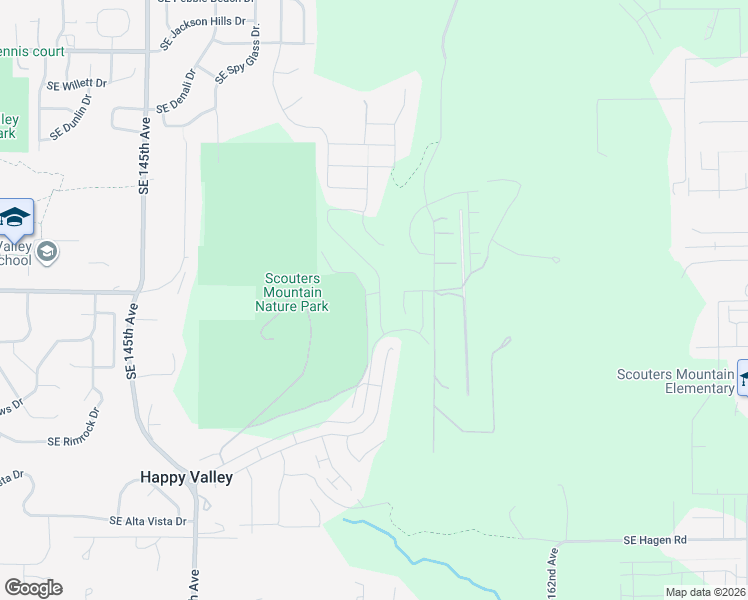 map of restaurants, bars, coffee shops, grocery stores, and more near Boy Scout Lodge Rd in Happy Valley