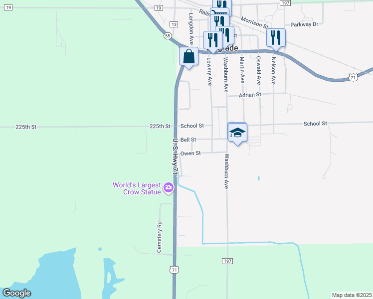 map of restaurants, bars, coffee shops, grocery stores, and more near 108 Lee Avenue in Belgrade