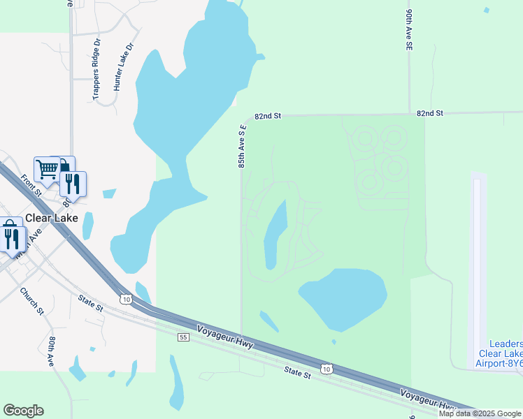 map of restaurants, bars, coffee shops, grocery stores, and more near 164 Country Club Road in Clear Lake