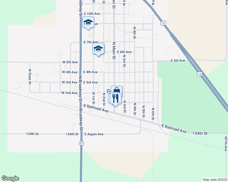 map of restaurants, bars, coffee shops, grocery stores, and more near in Groton