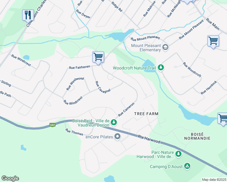 map of restaurants, bars, coffee shops, grocery stores, and more near 170 Rue Cavagnal in Hudson