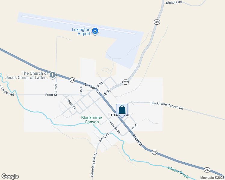 map of restaurants, bars, coffee shops, grocery stores, and more near 270 Heppner Highway in Lexington