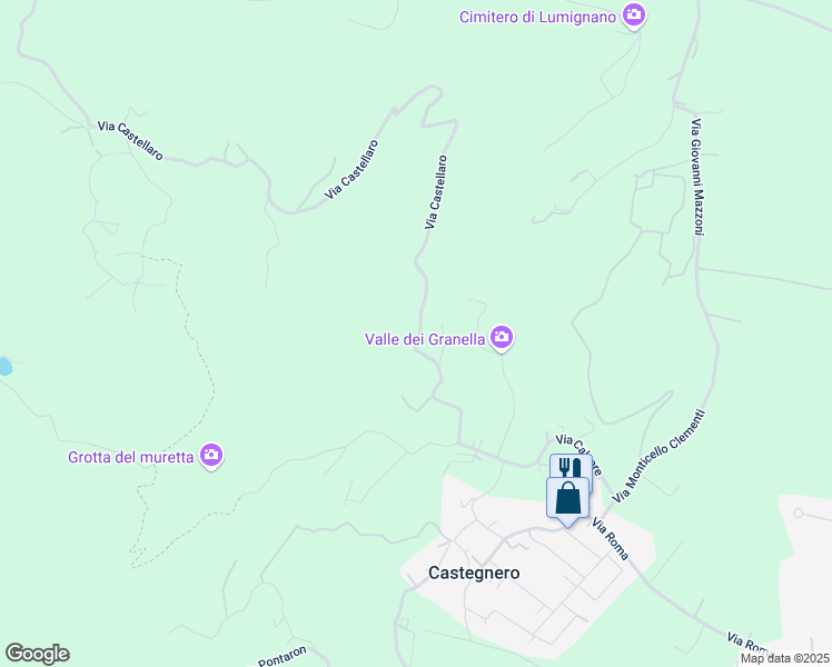 map of restaurants, bars, coffee shops, grocery stores, and more near 13 Via Castellaro in Provincia di Vicenza