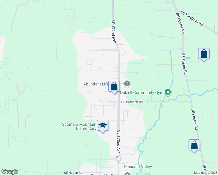 map of restaurants, bars, coffee shops, grocery stores, and more near 17127 Southeast Rhododendron Street in Happy Valley