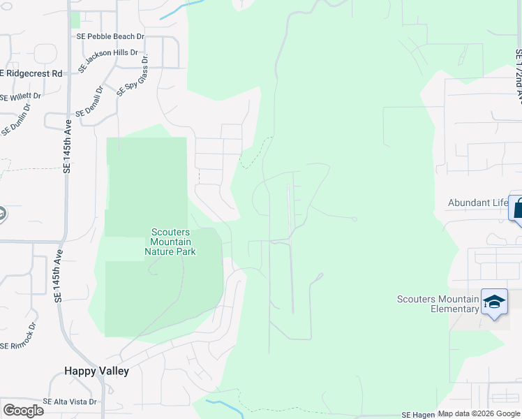 map of restaurants, bars, coffee shops, grocery stores, and more near 10320 Southeast Compass Course Street in Happy Valley
