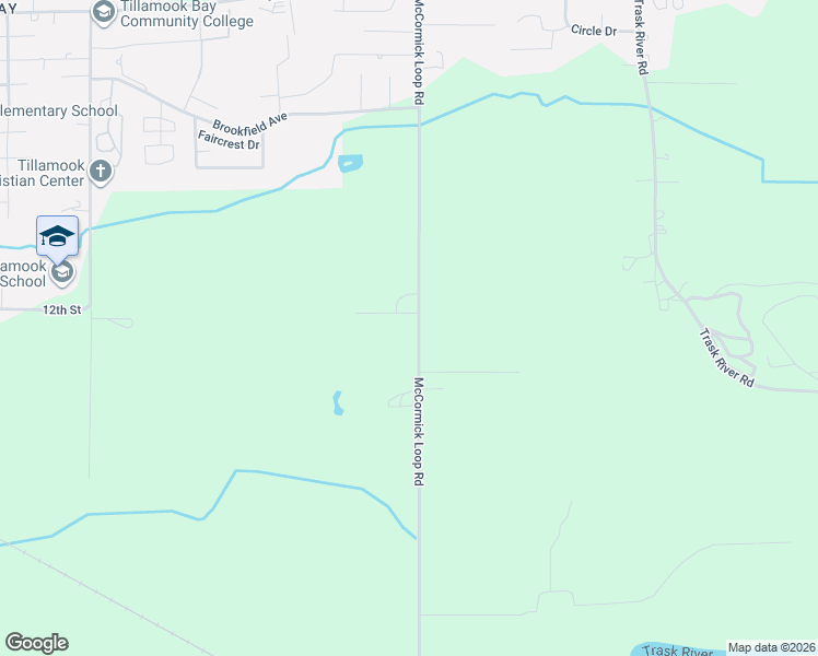 map of restaurants, bars, coffee shops, grocery stores, and more near 1250 McCormick Loop Road in Tillamook