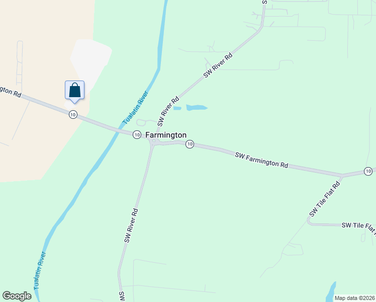 map of restaurants, bars, coffee shops, grocery stores, and more near 26050 Southwest Farmington Road in Hillsboro