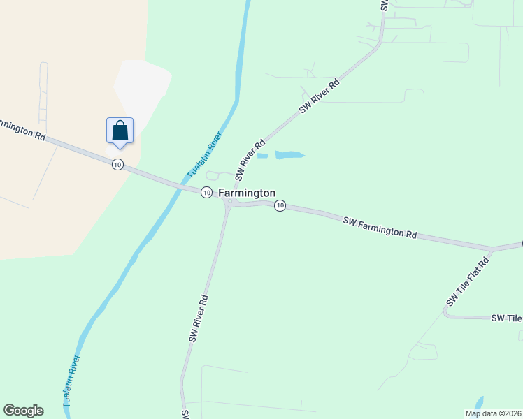 map of restaurants, bars, coffee shops, grocery stores, and more near 26050 Southwest Farmington Road in Hillsboro