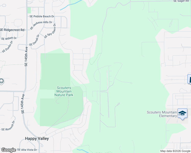 map of restaurants, bars, coffee shops, grocery stores, and more near 10278 Southeast Compass Course Street in Happy Valley