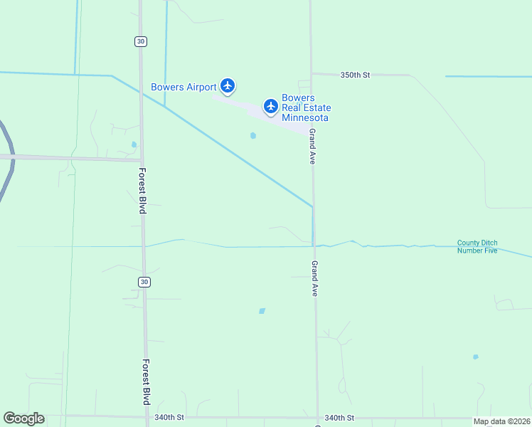 map of restaurants, bars, coffee shops, grocery stores, and more near 34416 Grand Avenue in Stacy